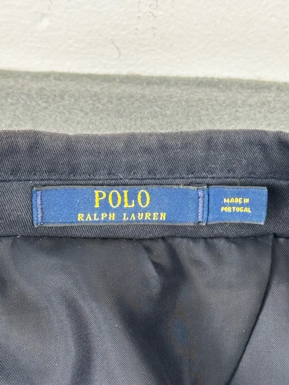 Polo Ralph Lauren Navy Blue Cotton Elastane Sport Coat Blazer Men's Size 46R EUC